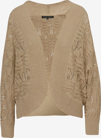 Cardigan KOROSHI en beige : devant