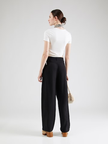 Wide leg Pantaloni con pieghe di & Other Stories in nero