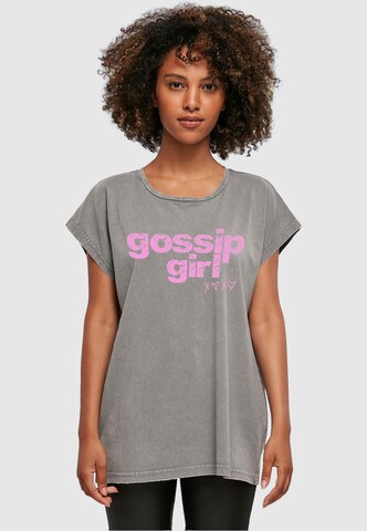 ABSOLUTE CULT T-Shirt 'Gossip Girl - Swirl' in Grau: Vorderseite
