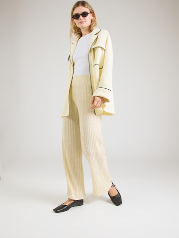 ONLY Wide leg Trousers 'ONLELLA' in Beige