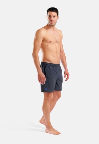 ARENA - Calções de banho 'Fundamentals Logo Boxer' em cinzento