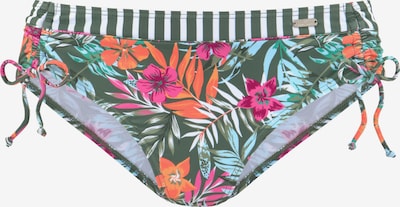 VENICE BEACH Bikiniunderdel i mörkgrön / orange / rosa / off-white, Produktvy