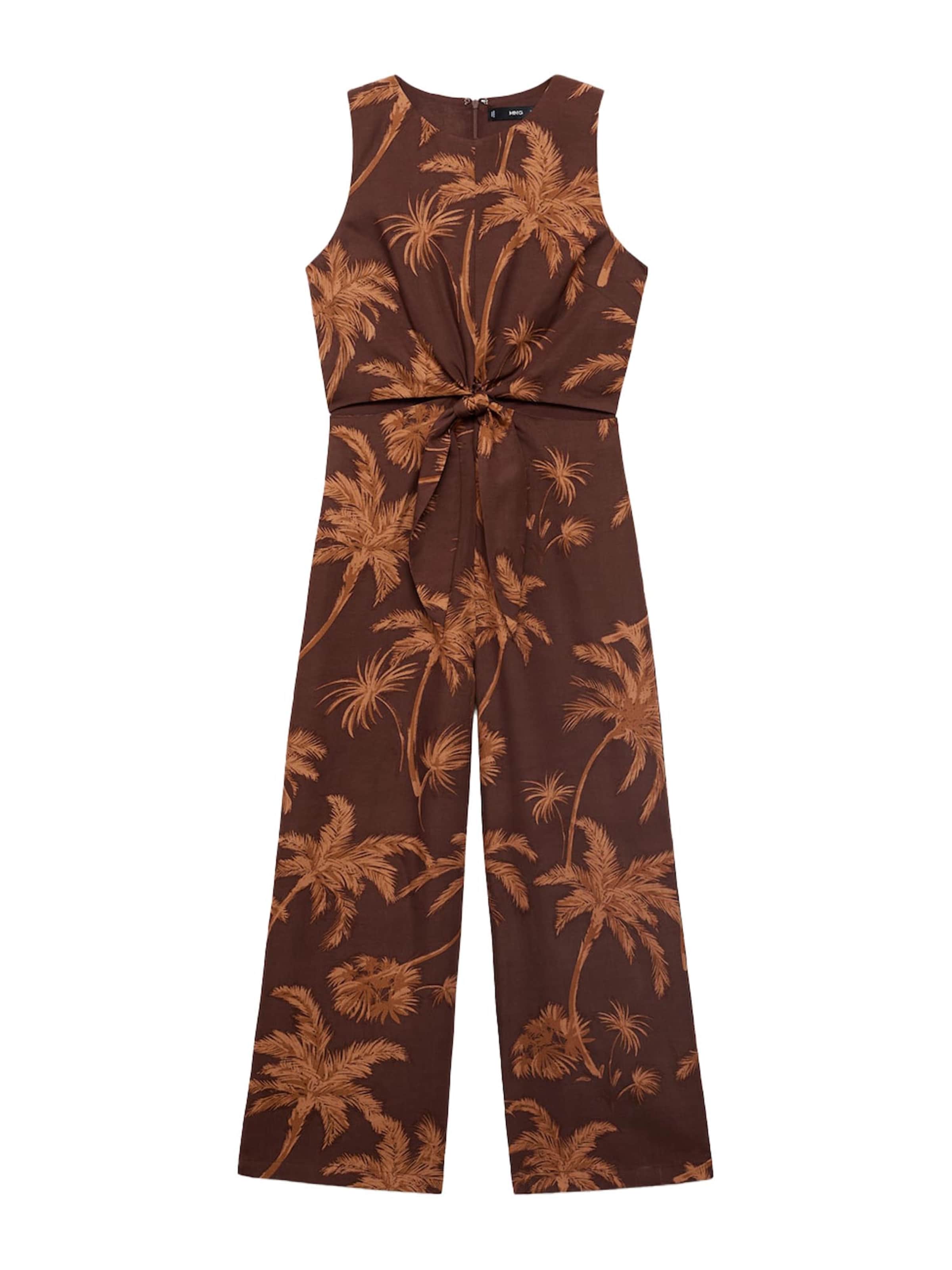 Tuta jumpsuit 'LANA' di MANGO in marrone: frontale