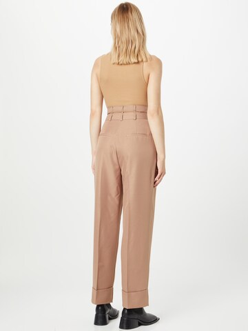 River Island Regular Bandplooibroek in Beige