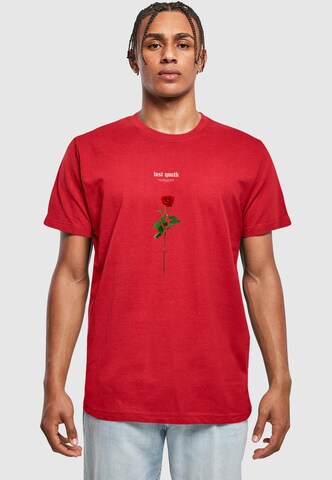 Mister Tee Shirt 'Lost Youth Rose' in Red: front