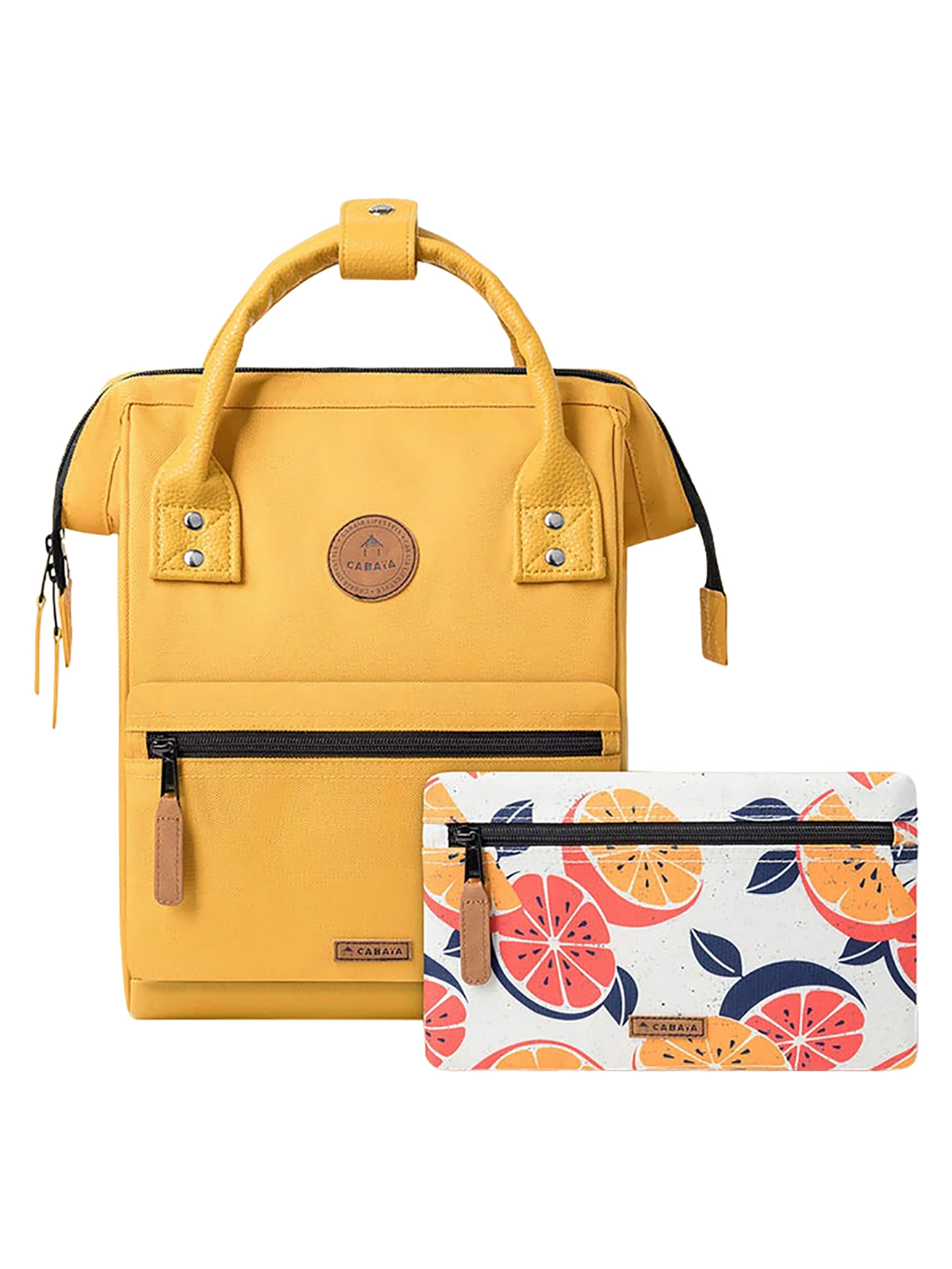 Cabaia Rucksack 'Marrakech S'‌‌‌‌ in Gelb: Vorderseite