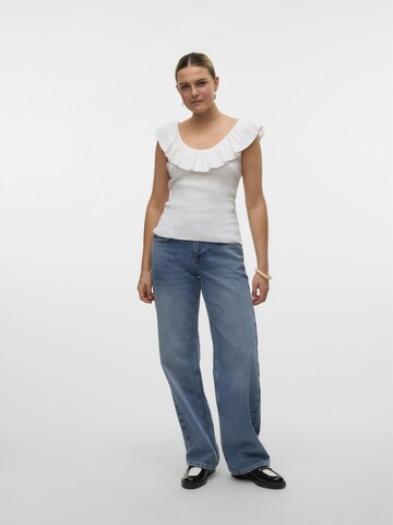VERO MODA Knitted top 'VMSilje' in White