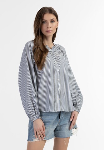 DreiMaster Vintage Bluse in Blau: predná strana