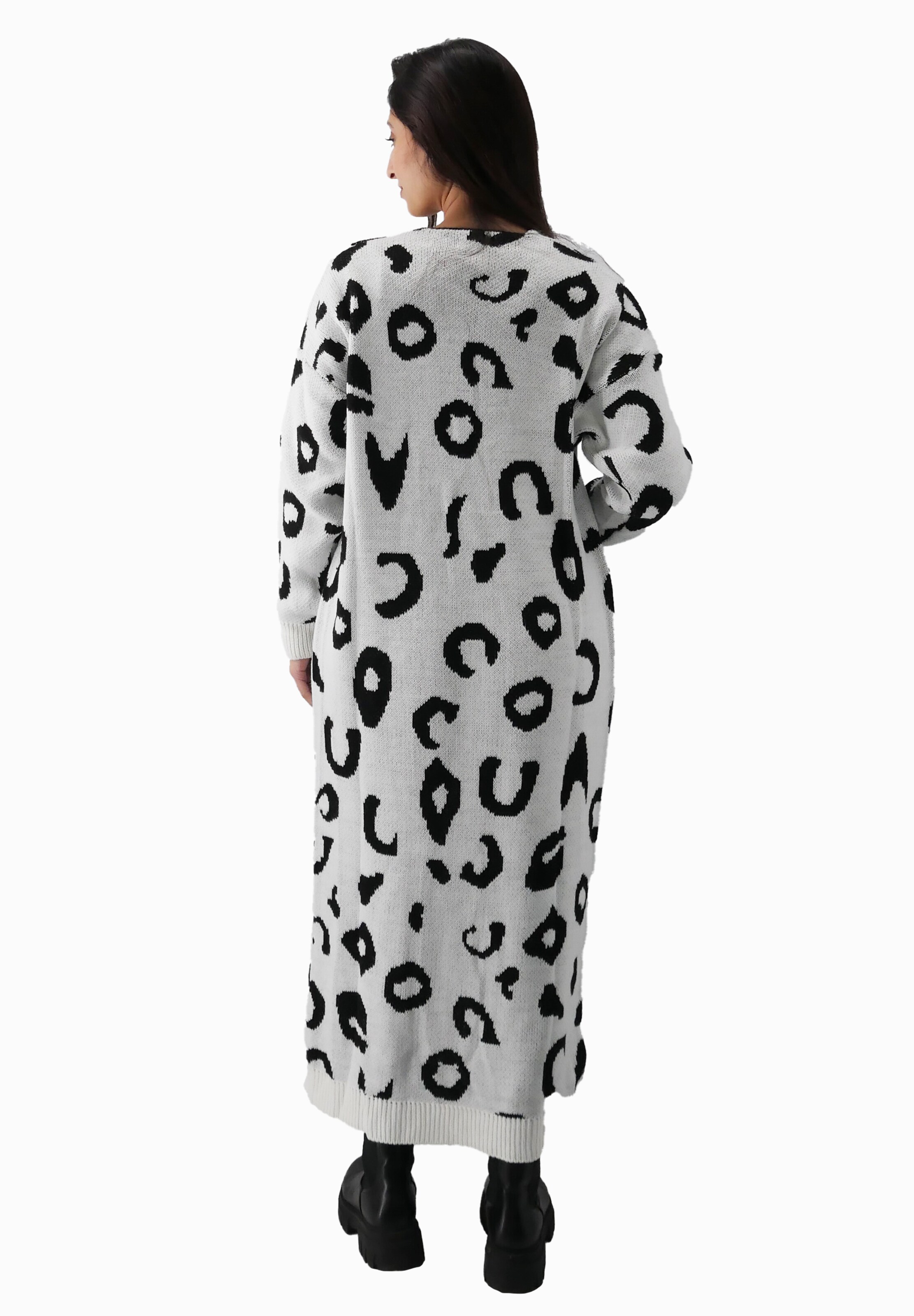 Elara Gebreide mantel in Wit