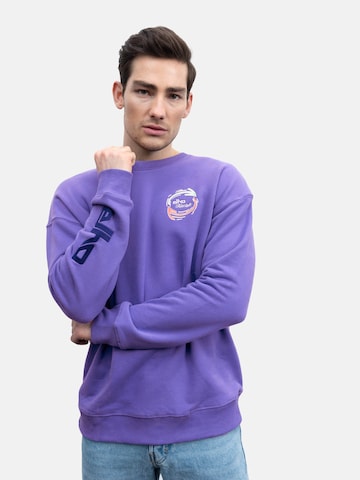 Sweat-shirt elho en violet : devant