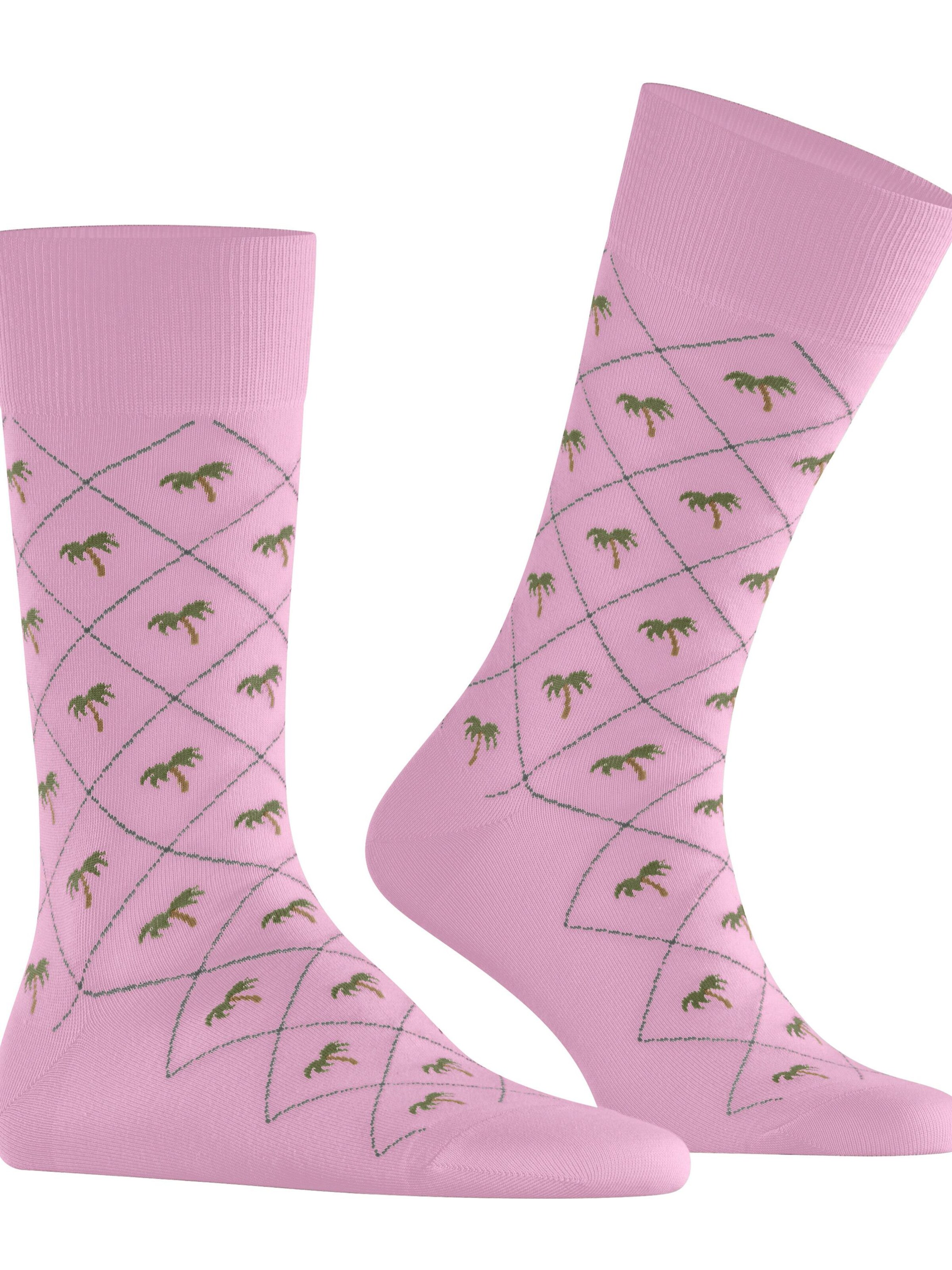 BURLINGTON Socks 'Palm Tree' in Pink