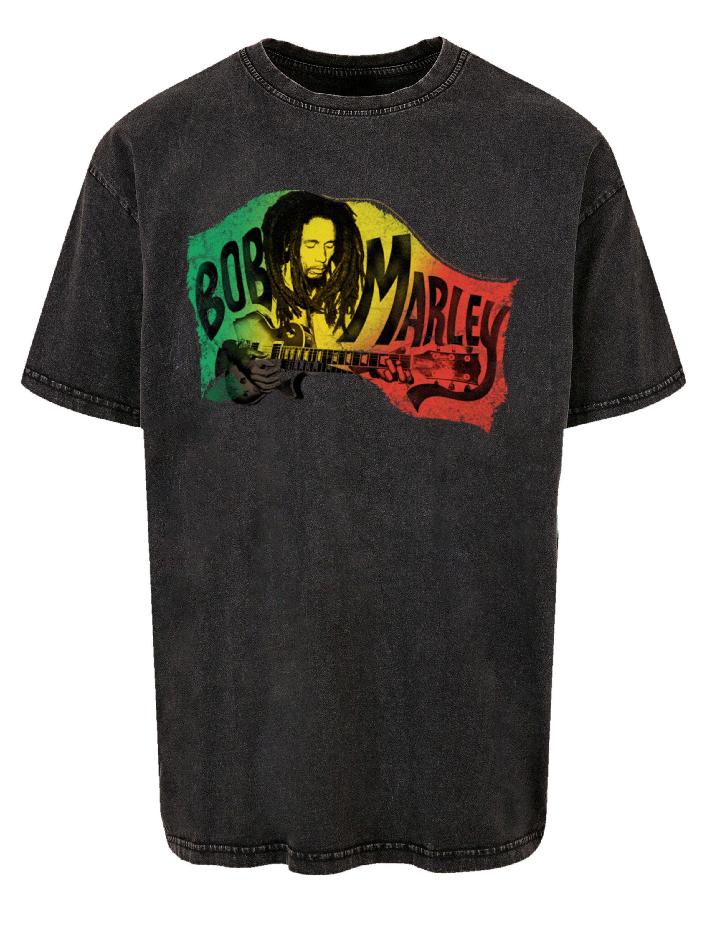 F4NT4STIC Shirt 'Bob Marley' in Grijs: voorkant