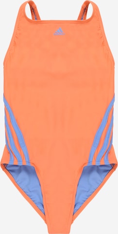 Soutien-gorge minimiseur Maillot de bain de sport '3-Stripes' ADIDAS PERFORMANCE en orange : devant