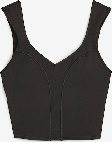 PUMA - Top deportivo en negro: frente