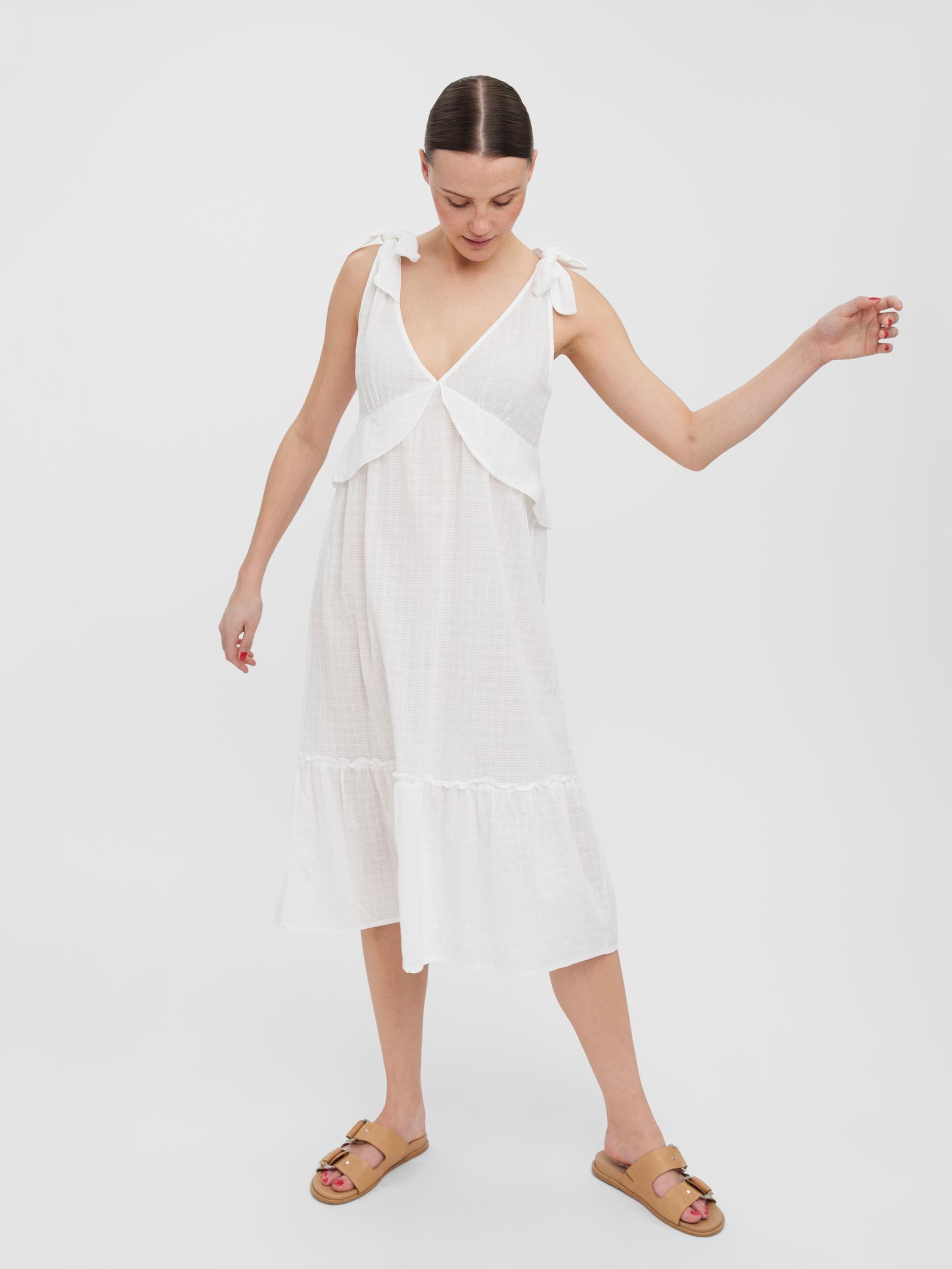 Frauen Kleider VERO MODA Kleid 'Viola' in Weiß - JY34065 Frauen Kleider VERO MODA Kleid 'Viola' in Weiß - JY34065