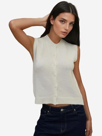 Cardigan 'Pullunder' Hiccup en beige : devant