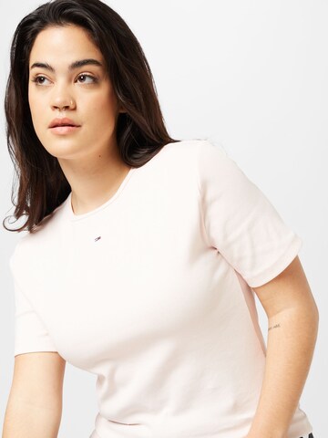Tommy Jeans Curve T-Shirt 'Essential' in Pink