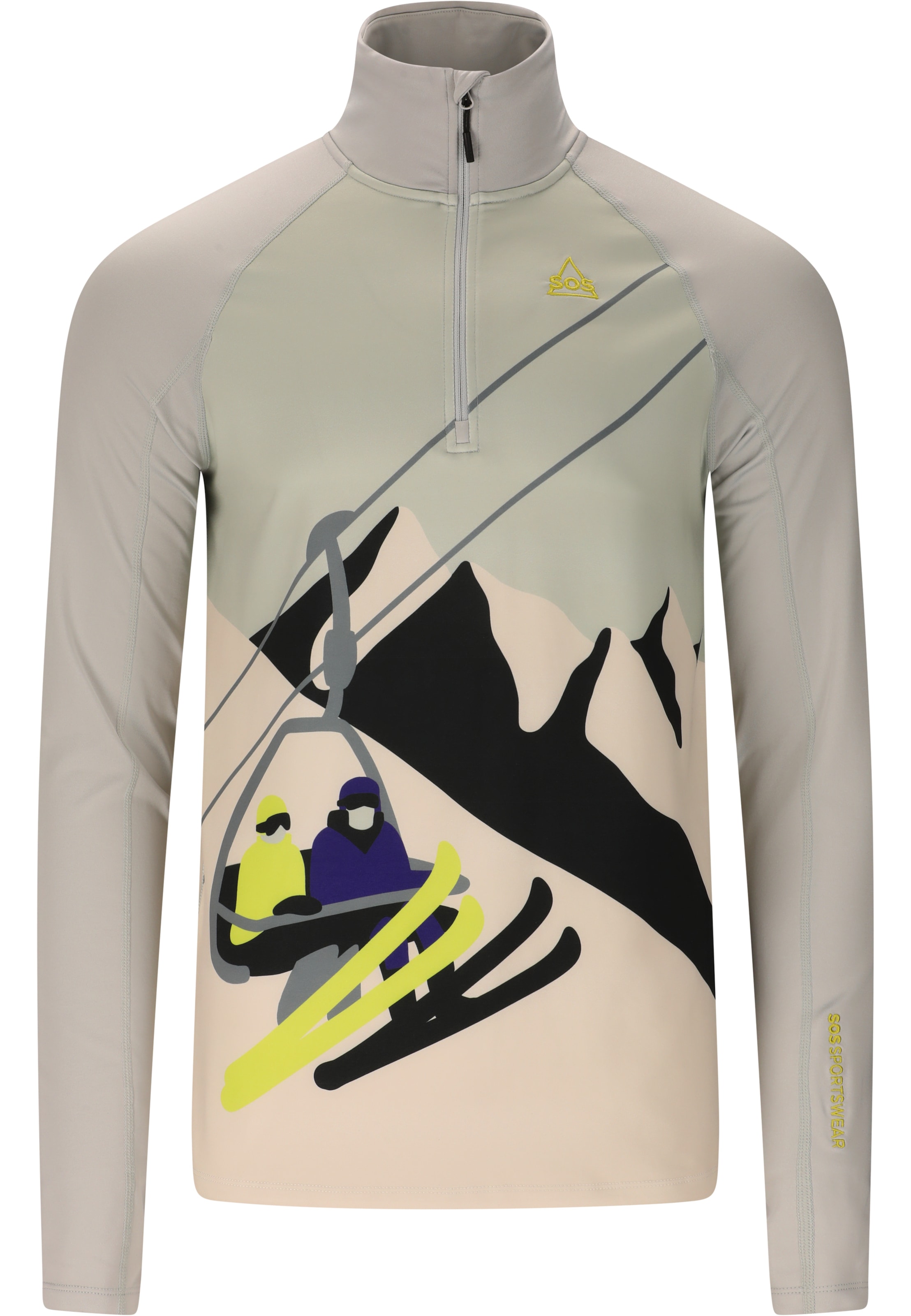 SOS Funktionsshirt 'Stratos' in Grau: Vorderseite