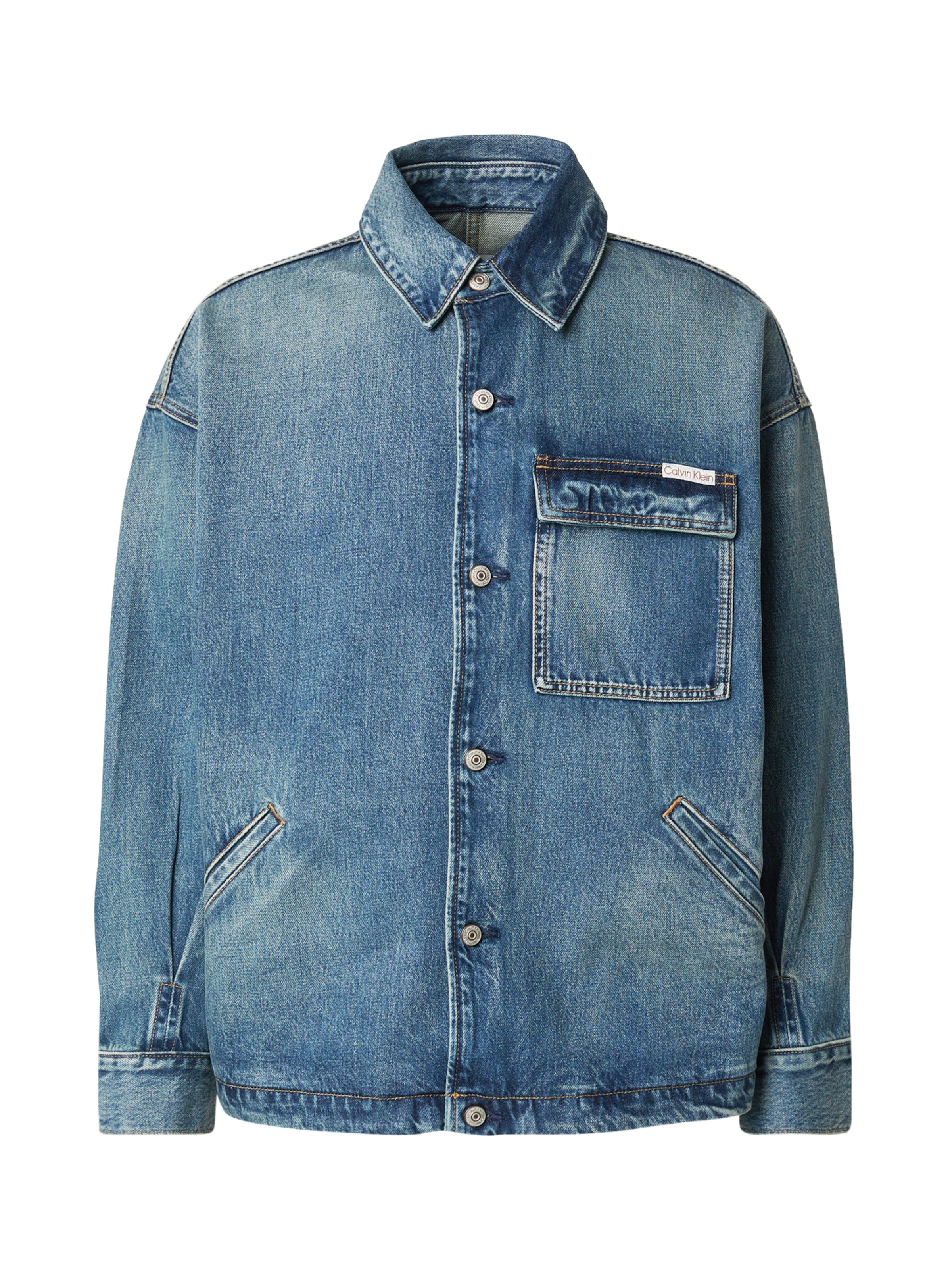 Calvin Klein Jeans - Casaco meia-estação 'GOLD COAST SUNSET' em azul: frente