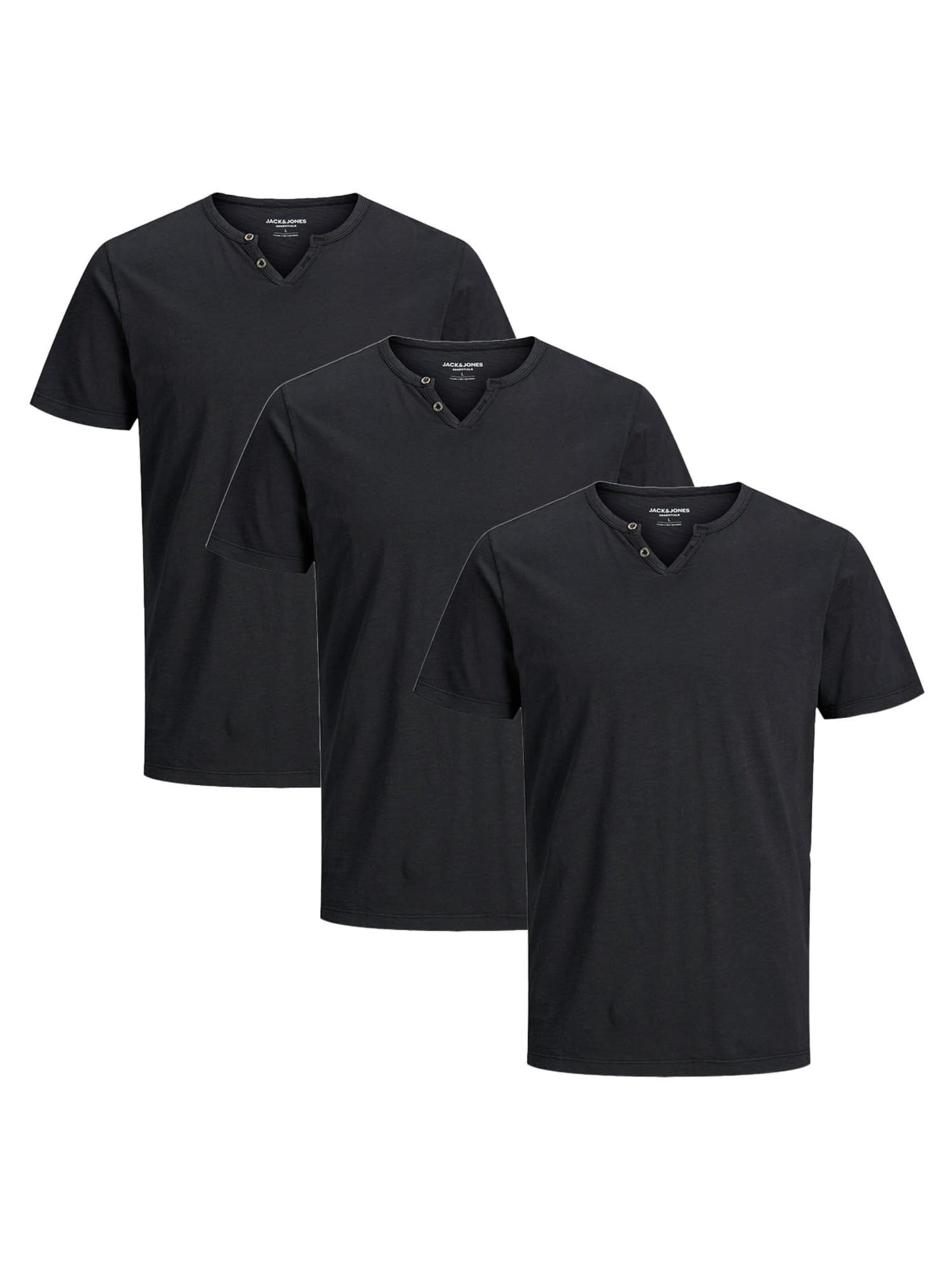 JACK & JONES Shirt 'Split' in M in de kleur Zwart, Productweergave