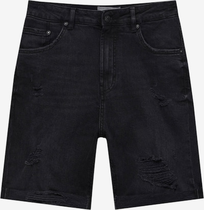 Pull&Bear Shorts in black denim, Produktansicht