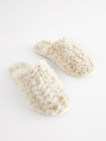 Next - Zapatillas de casa en blanco
