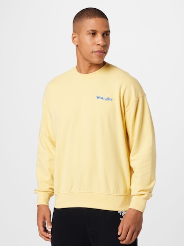 WRANGLER Sweatshirt in Yellow: front
