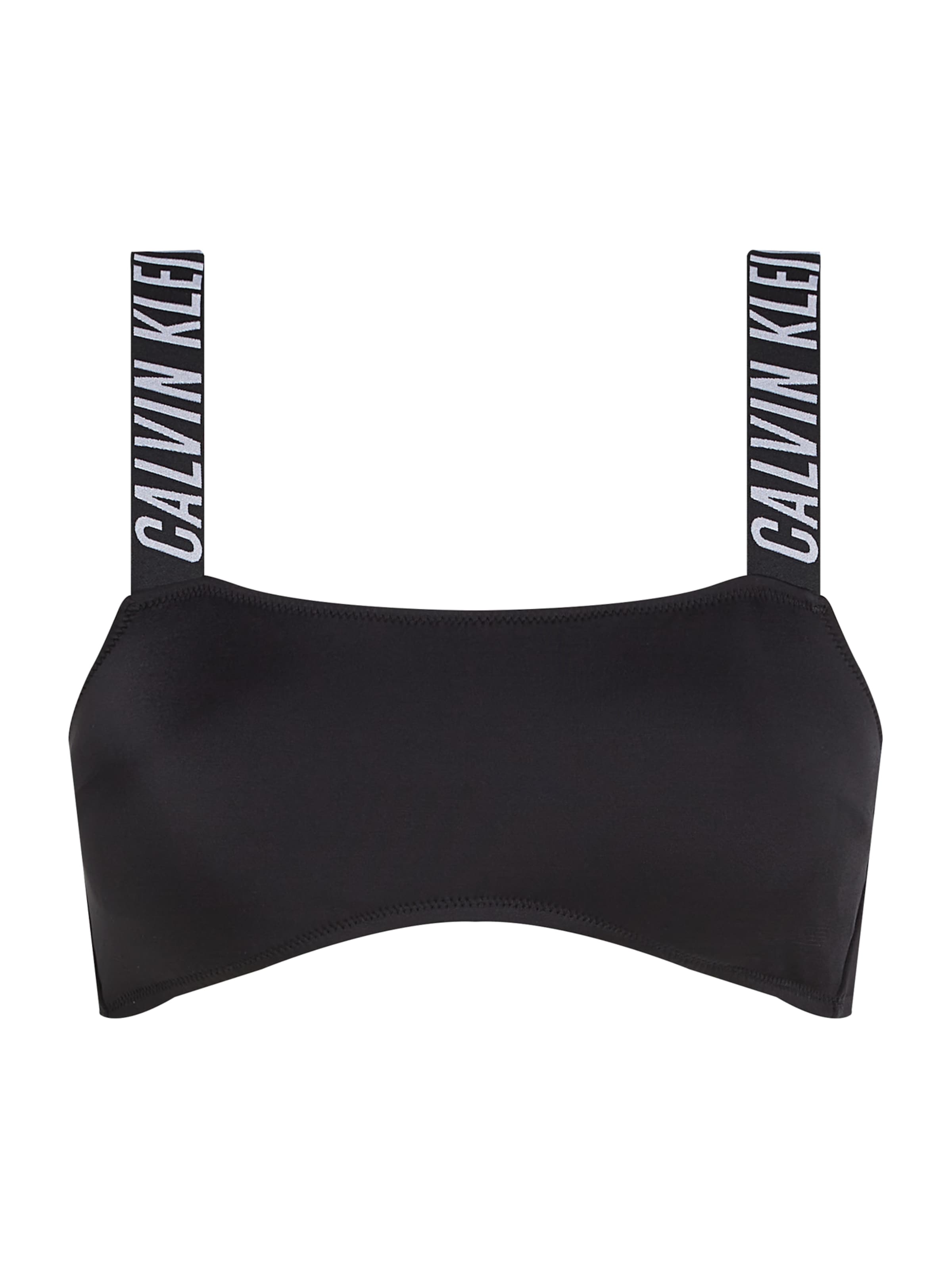 Calvin Klein Swimwear Õlapaelteta topp Bikiinitopp, värv must: eest vaates