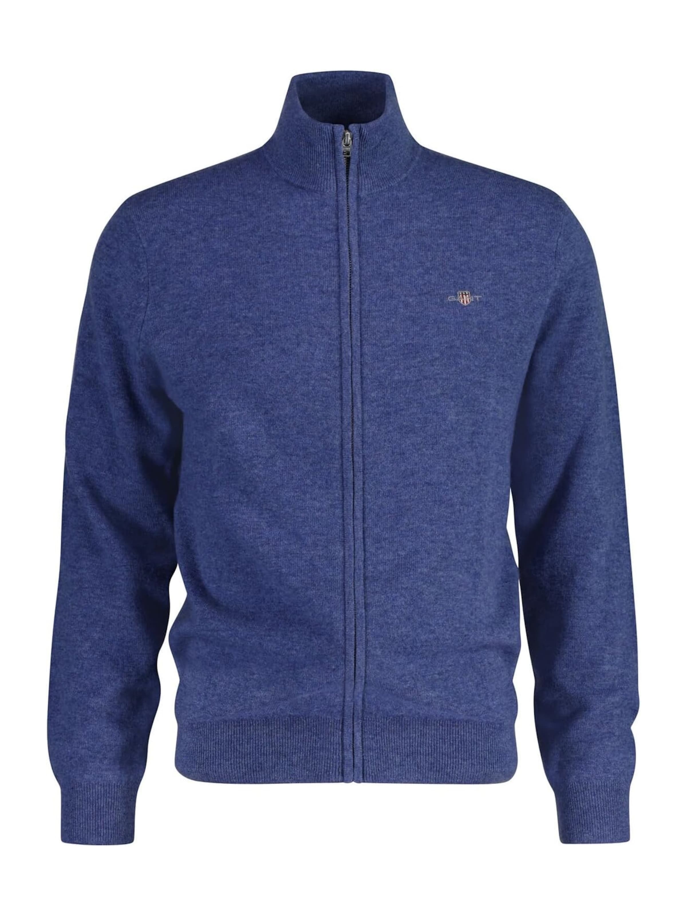 GANT Gebreid vest in Blauw: voorkant