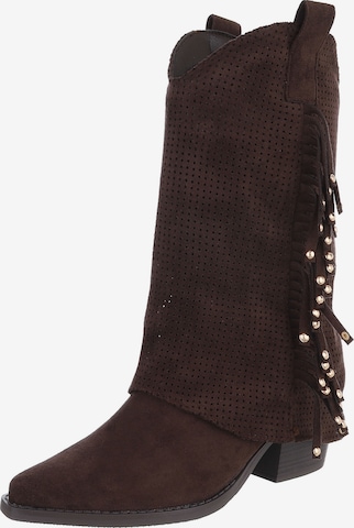 Ital-Design Cowboystiefel in Braun: Vorderseite