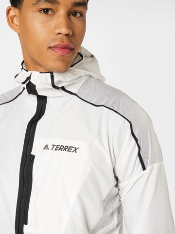 Veste outdoor 'Agravic Windweave ' ADIDAS TERREX en blanc