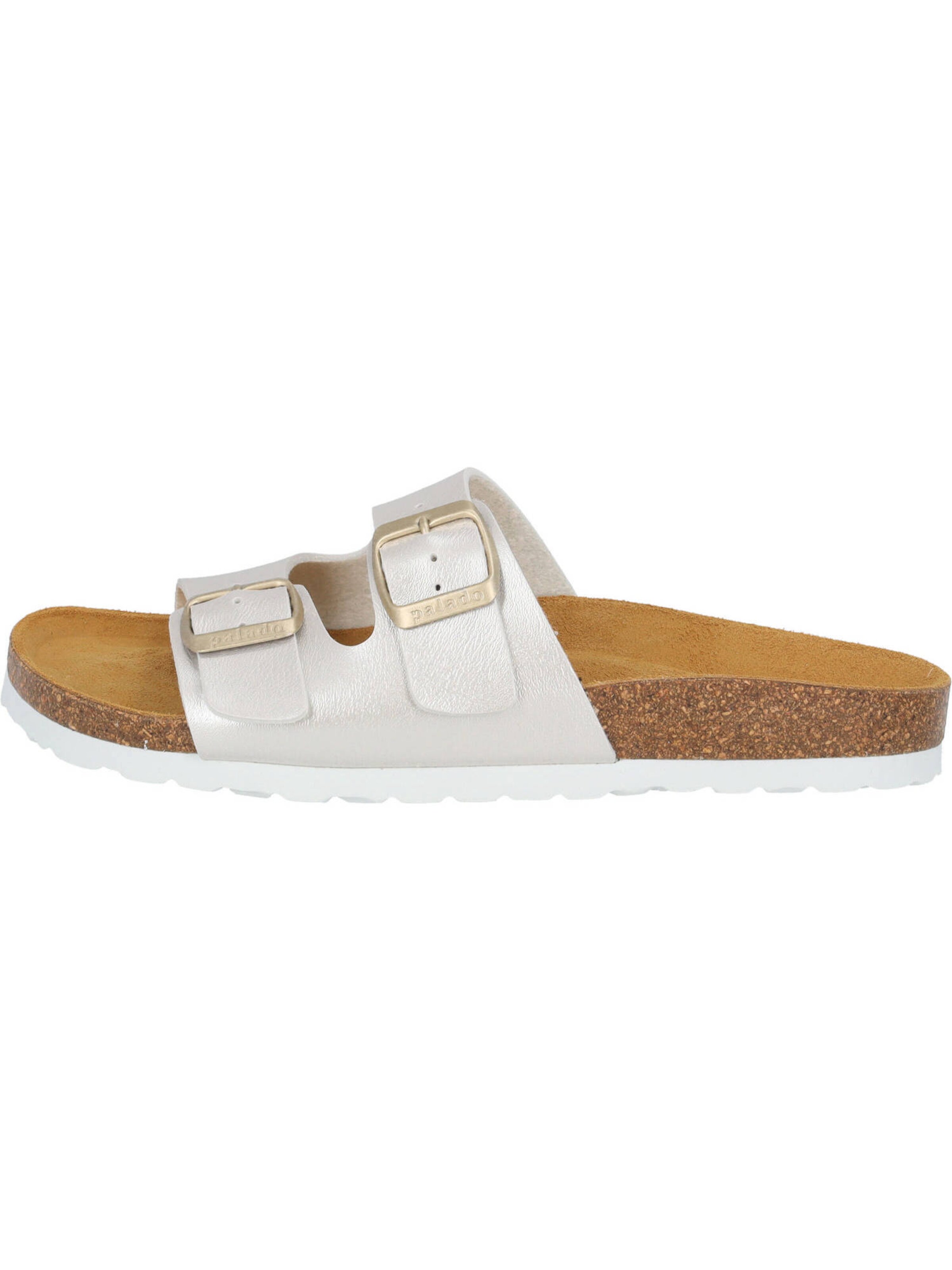 Palado Mules 'Milos' in Silver: front