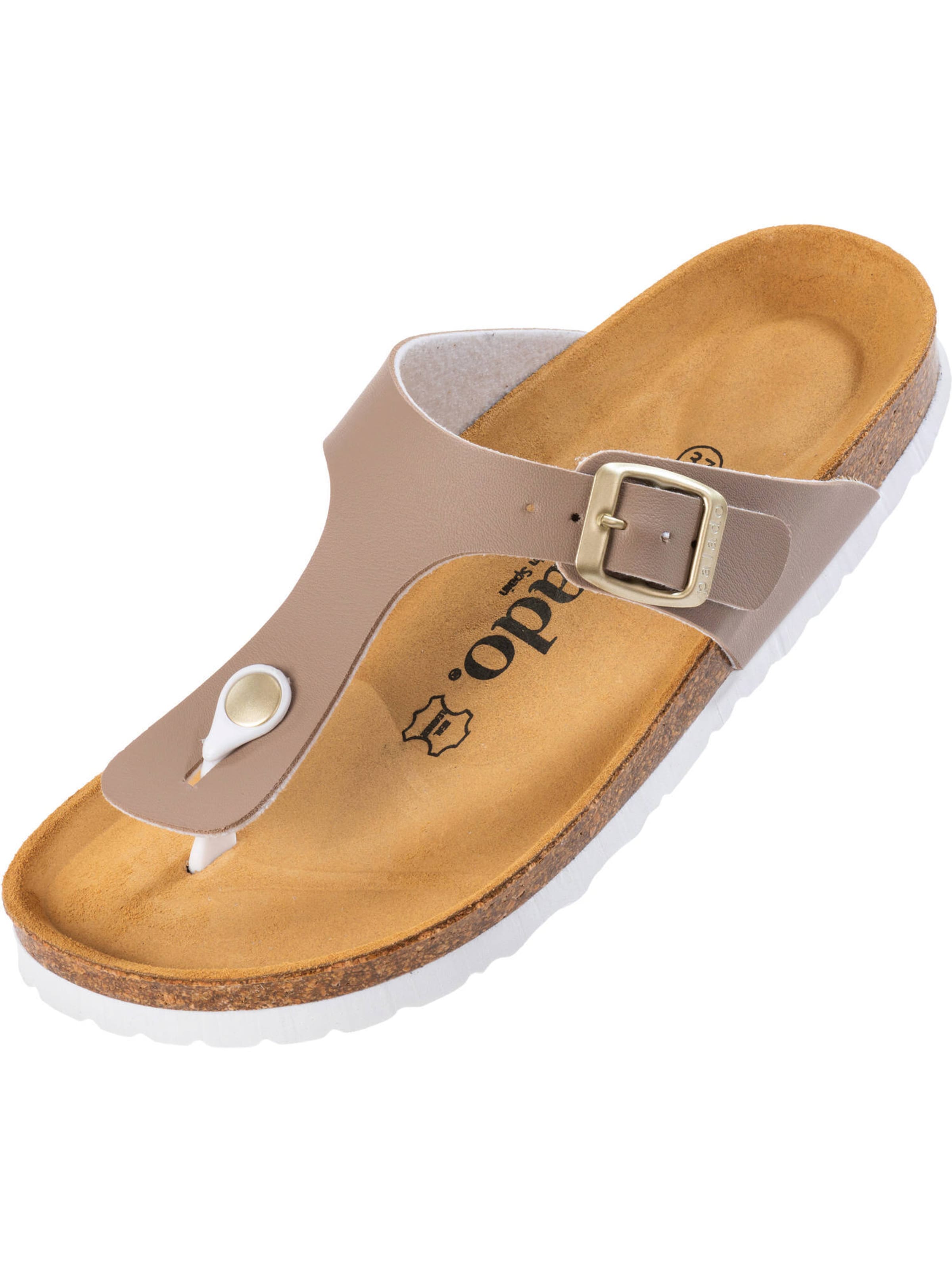 Palado T-bar sandals 'Kos' in Beige: front