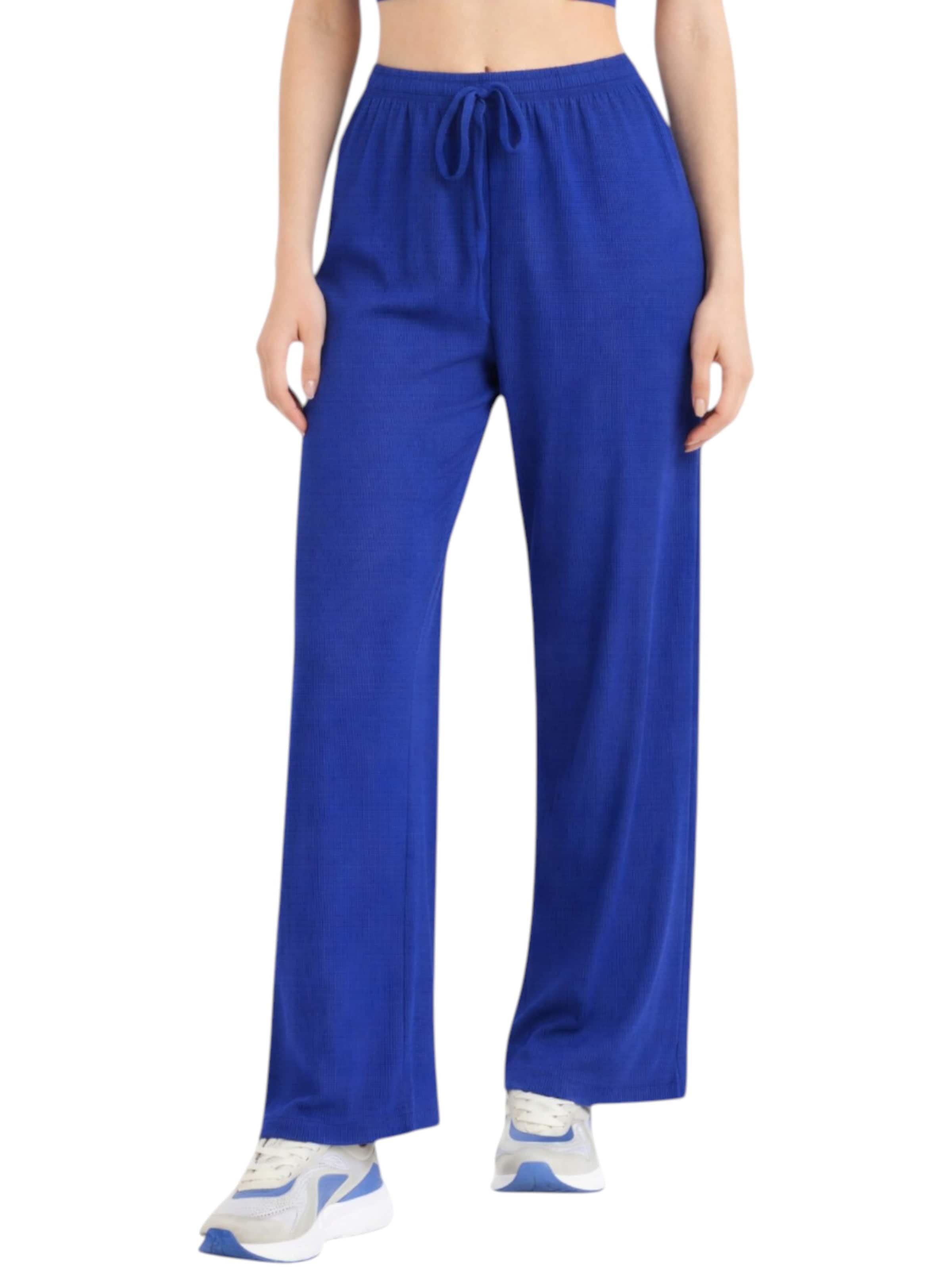 Wide Leg Pantalon 'FLORYN – Palazzohose Crinkle' fashionshowcase en bleu