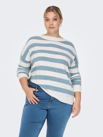 ONLY Carmakoma Sweater in Blue: front