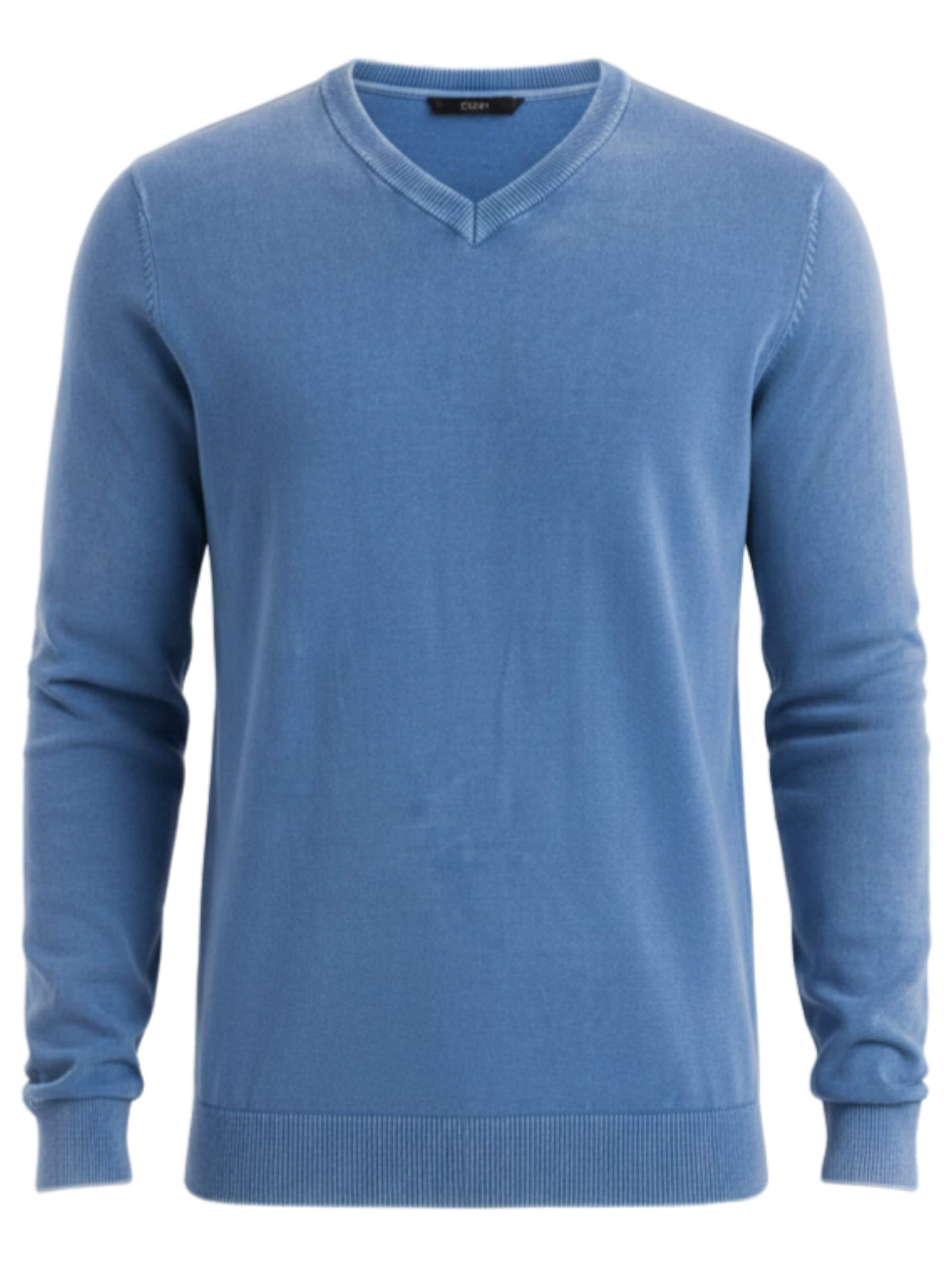 Ombre Pullover 'OM-Swos-0108' in Blau: Vorderseite