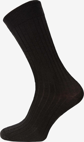HomeOfSocks Socken 'Ein Paar Merinowolle Basic Business Socke - Angenehmer Bund und Luxuriöses Material' in Blau: Vorderseite