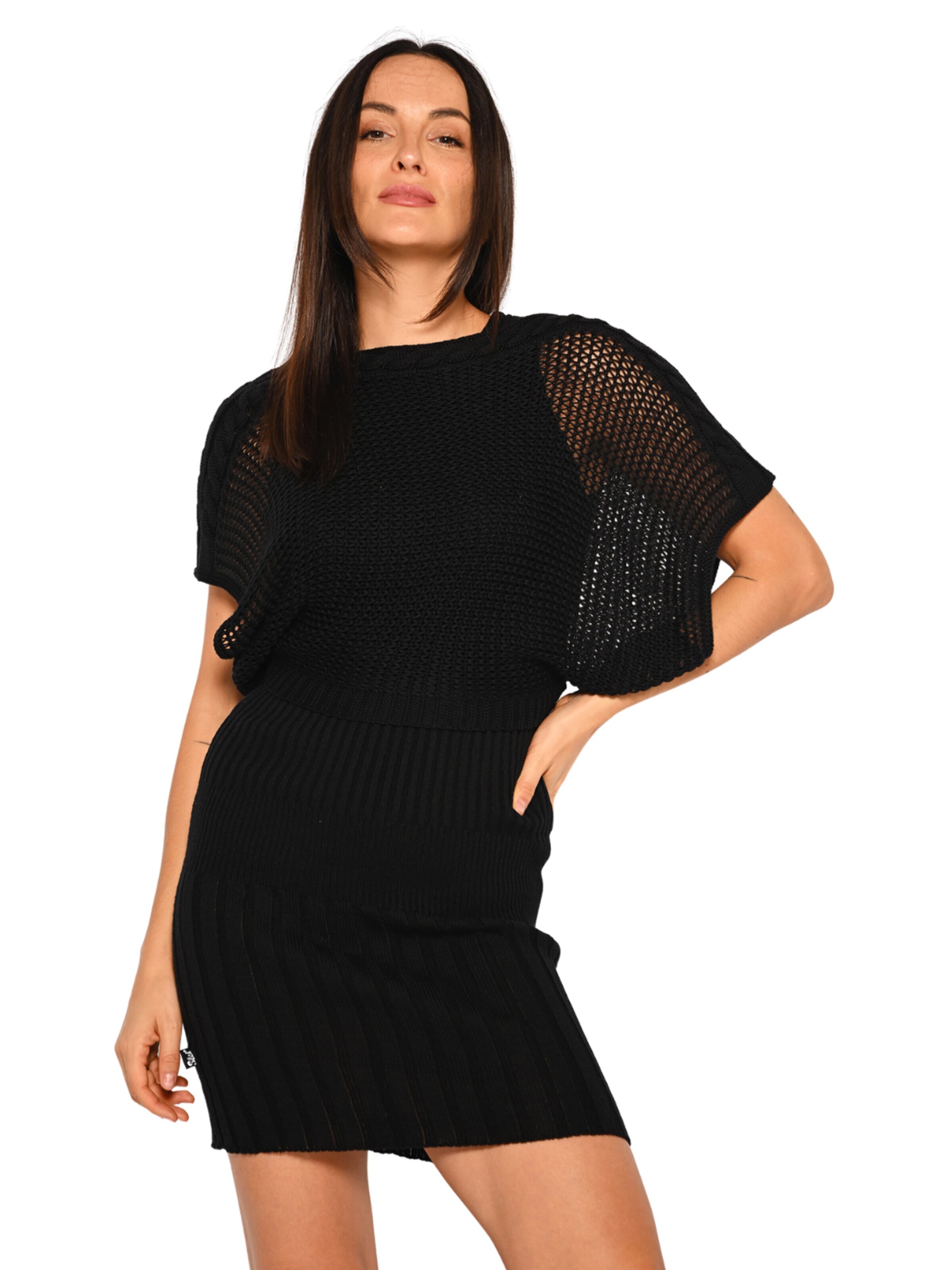 Süel knitwear Sticktop 'Birthday' i sort