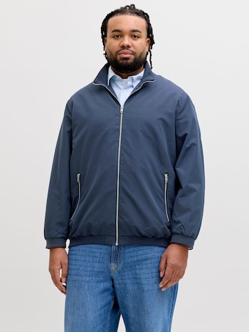 Jack & Jones PlusPrijelazna jakna 'JJERUSH' - plava boja: prednji dio