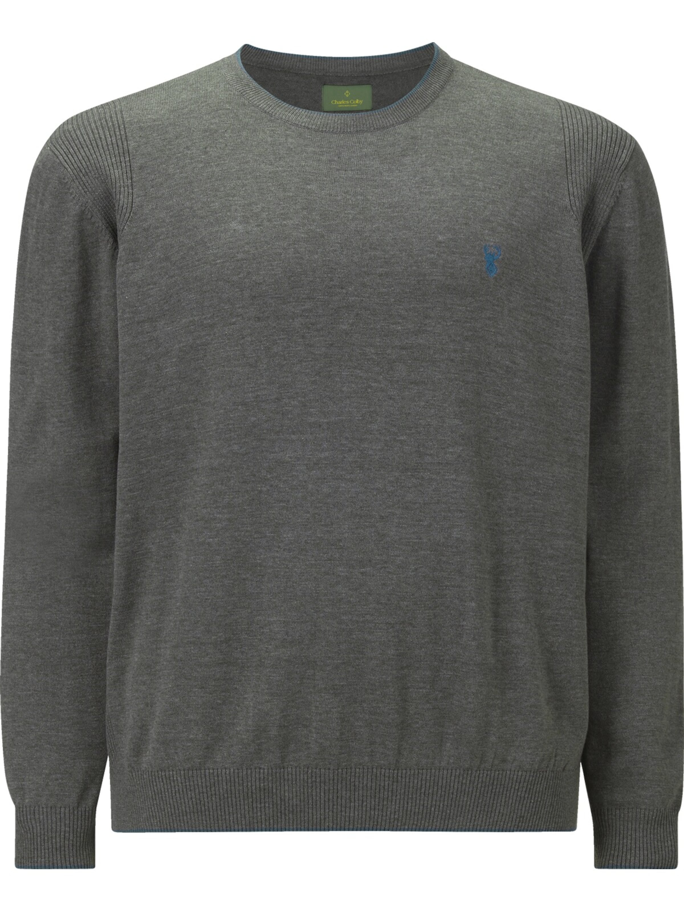Charles Colby Pullover ' Earl Archie ' in Grau: Vorderseite