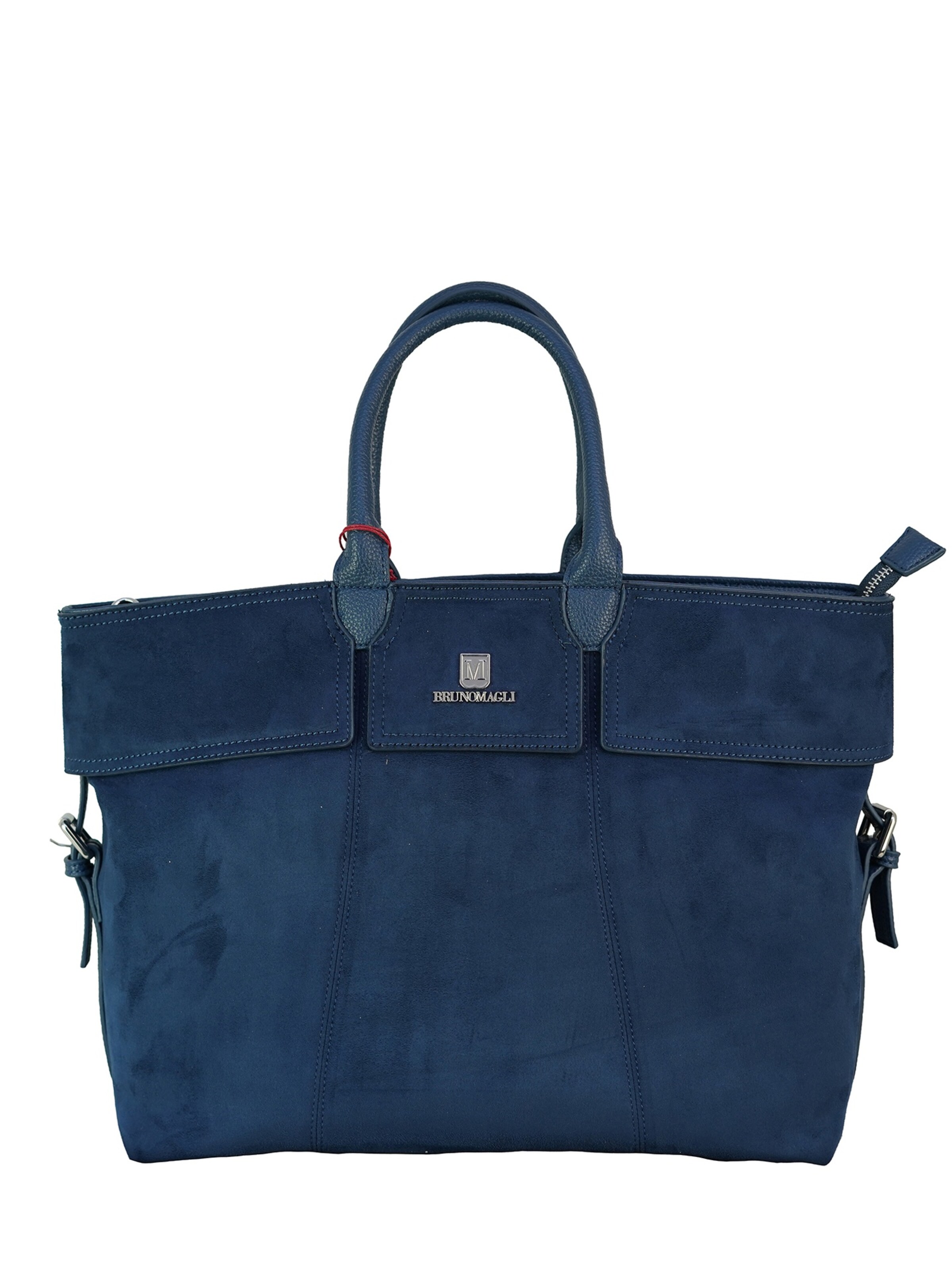 Borsa a mano 'Ecopelle' di Bruno Magli in blu: frontale