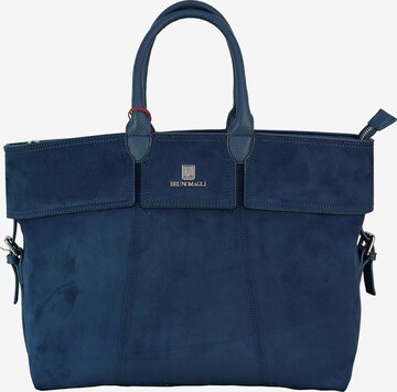 Borsa a mano 'Ecopelle' di Bruno Magli in blu: frontale