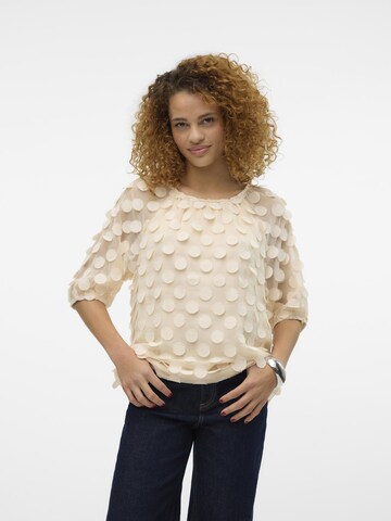 Chemisier 'DOT' VERO MODA en blanc : devant