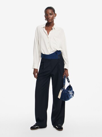 Wide Leg Pantalon Desigual en bleu