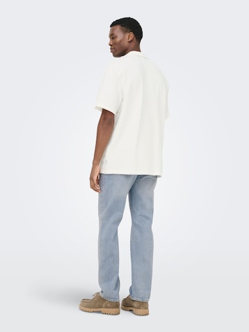 Fit confort Chemise 'ONSKian' Only & Sons en blanc