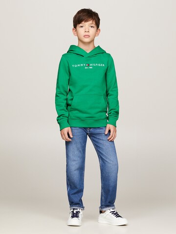 TOMMY HILFIGER Sweatshirt 'Essential' in Grün