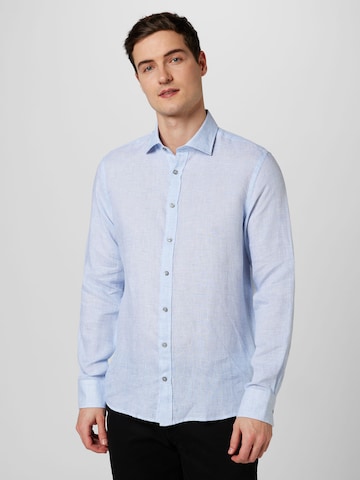 bugatti - Regular Fit Camisa em azul: frente