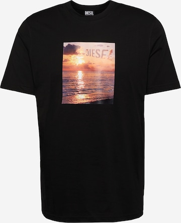DIESEL - Camiseta 'JUST' en negro: frente