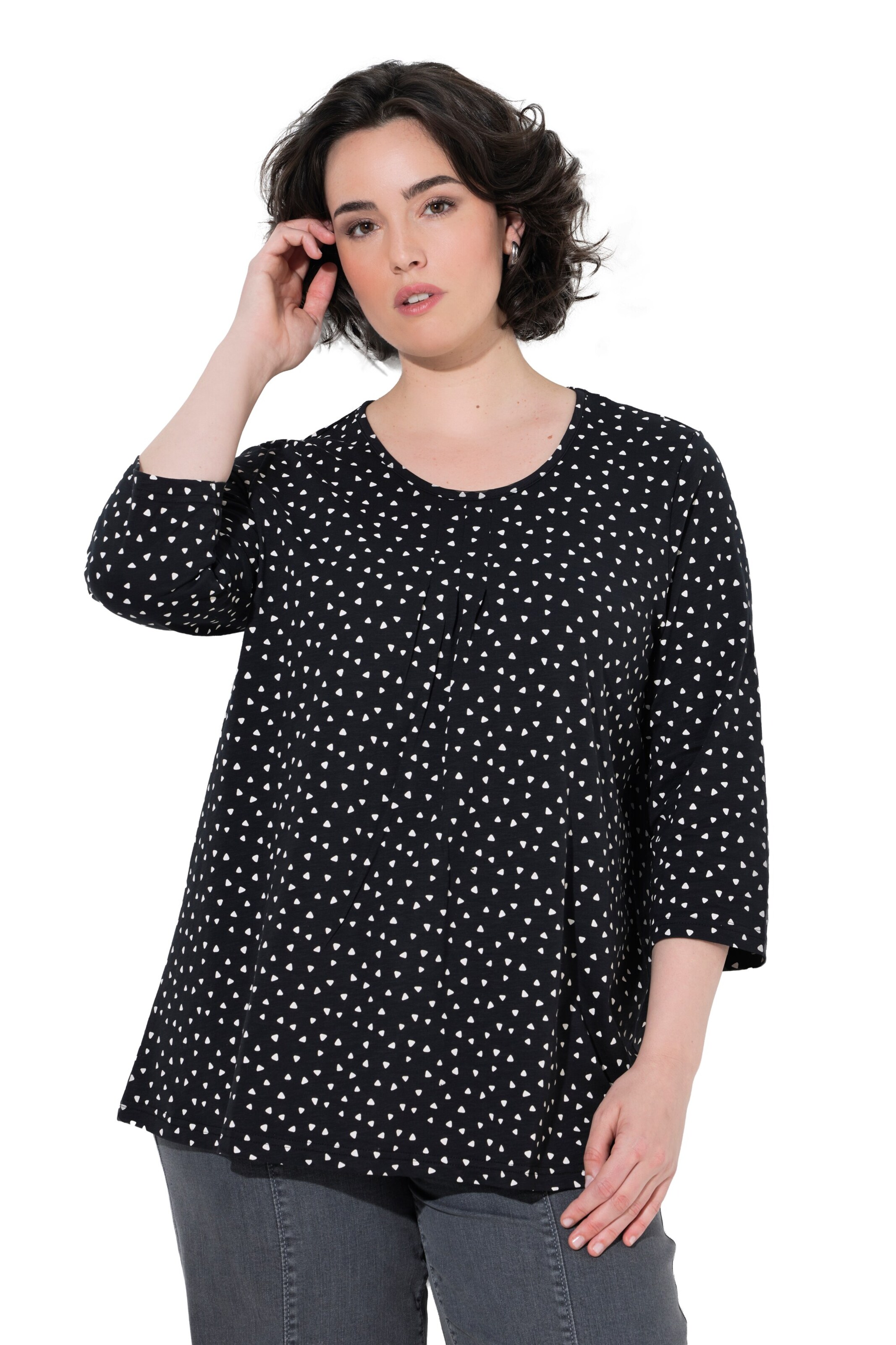 Ulla Popken Shirt in Schwarz: Vorderseite