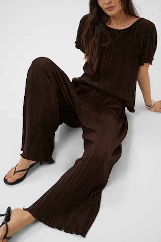 Wide Leg Pantalon 'KAInes' Kaffe en marron